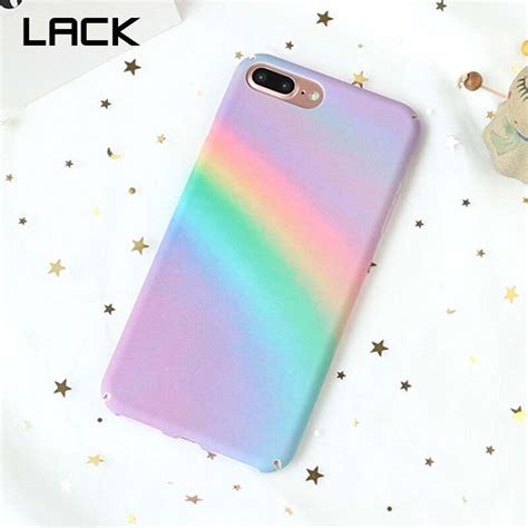 Falta Bonito Rainbow Caso De Telefone Para O Iphone Encantador Doce