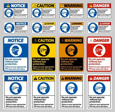 Do Not Operate Without Eye Protection, Failure To Wear Appropriate PPE