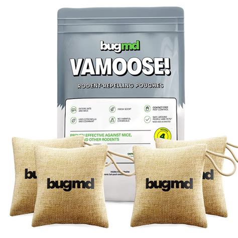 Bugmd Vamoose Rodent Repellent Pouches Pack Pouches Plant