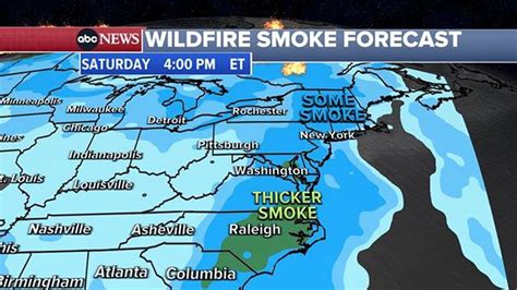 Wildfire smoke map: Which US cities are forecast to be impacted by ...