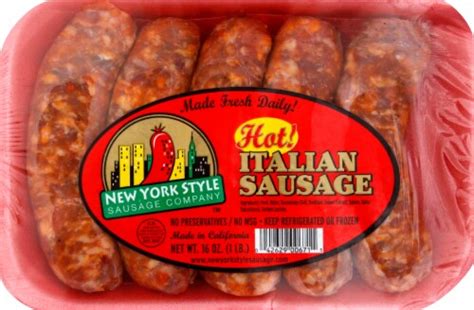 New York Style Sausage Company Hot Italian Sausage 16 Oz Kroger