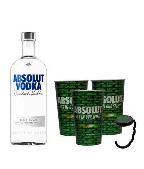 Vodka Absolut Azul Ml Vasos Colgador De Bolsa