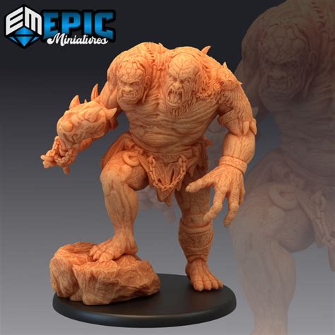 3d Printable Ettin Ancestor Set Ancient Two Headed Ogre Cave