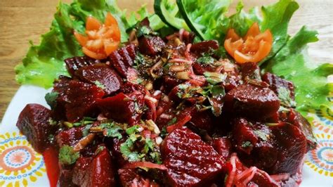 СВЕКЛА В СОУСЕ ТКЕМАЛИ / вкуснейший грузинский салат в пост/ Georgian ...