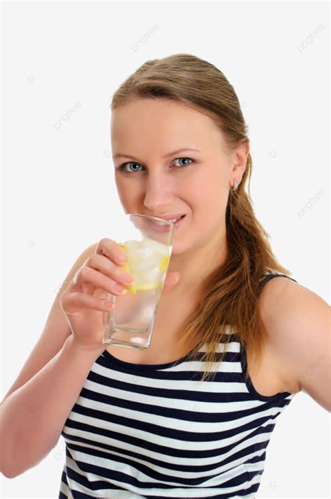 A Transparent Girl With Visible Thirst - Beautiful Lady Holding A Glass Of Water Against A White, Thirsty ...