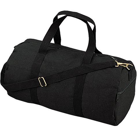 canvas shoulder duffle bag black  rothco