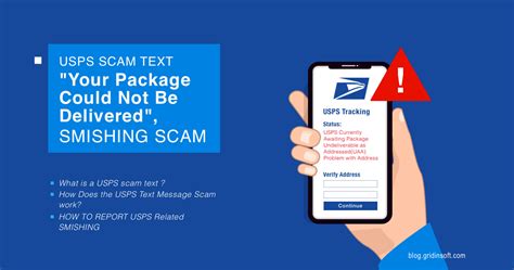 Usps Scam Text Your Package Could Not Be Delivered Gridinsoft