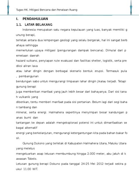 Pdf Mitigasi Bencana Gunung Dukono Dokumen Tips