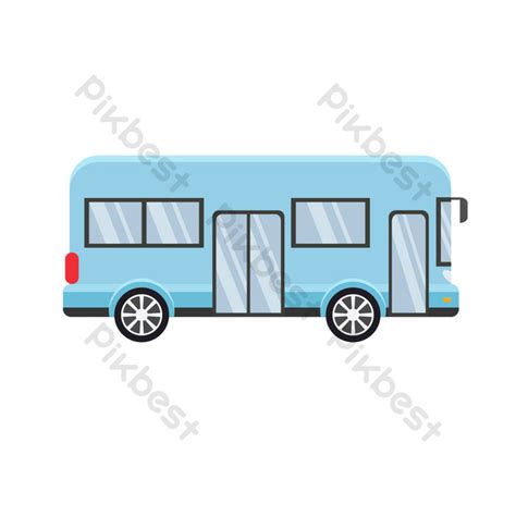 Cartoon Blue Bus Illustration PNG Images | AI Free Download - Pikbest