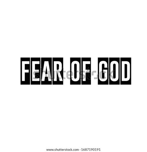 Fear God Christian Faith Typography Print Stock Vector Royalty Free