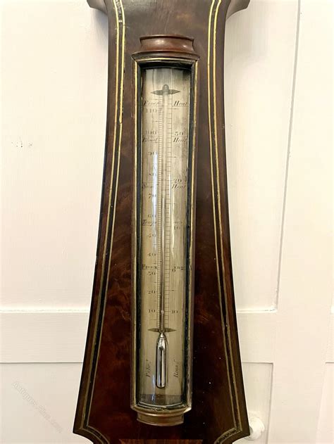 Antiques Atlas Antique Brass Inlaid Mahogany Banjo Barometer