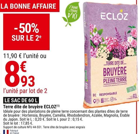 Promo Ecloz Terre Dite De Bruy Re Chez Gamm Vert