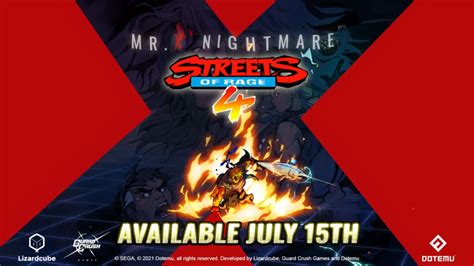 El DLC de Streets of Rage 4 Mr X Nightmare estará disponible el 15