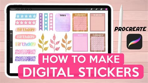 How To Make Digital Stickers On Your Ipad Procreate Tutorial