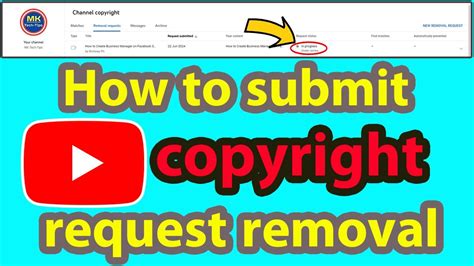 How To Request Channel Copyright Removal Submit Copyright Removal