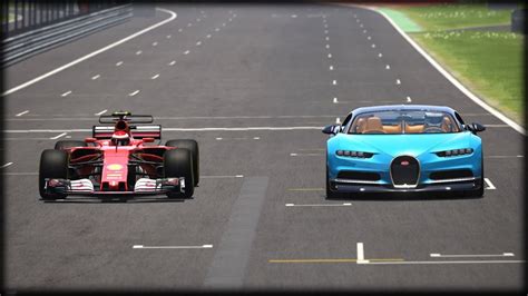 Bugatti Chiron Vs Ferrari F1 Circuit And Drag Test YouTube