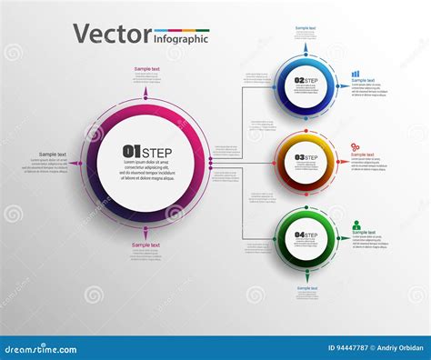 Steps Abstract Infographics Number Options Template Stock Vector