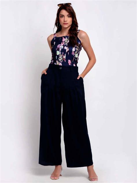 Dark Blue Palazzo Pants