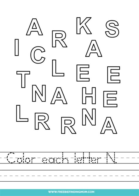 Letters Of The Alphabet Printable Worksheets Words That Start With N