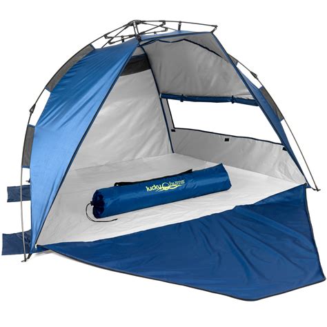 Lucky Bums Easy Pop Up Beach Tent Sun Canopy, Blue - Walmart.com ...