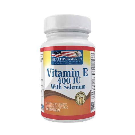 Vitamina E 400 IU Con Selenium 100 Softgels