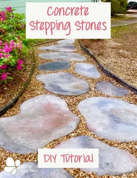 DIY Concrete Stepping Stones That Look Natural Artsy Pretty Plants