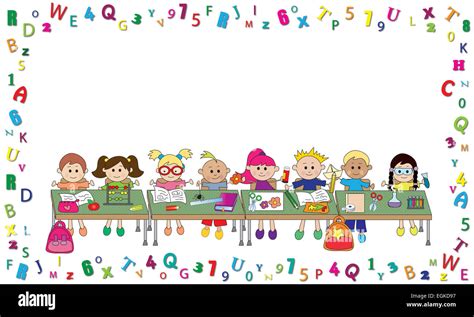 School Kids Background Clip Art