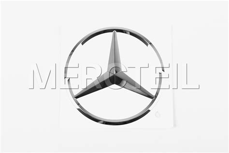 Selbstklebendes Kofferraum Stern Logo Abzeichen Chrom Original Mercedes