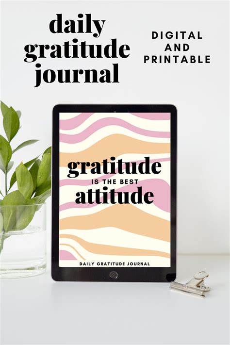 Digital Gratitude Journal Printable Gratitude Journal Download