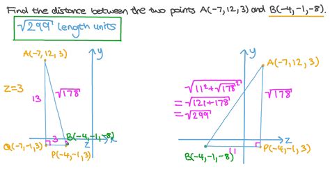 Question Video Finding The Distance Between Two Points Given Their