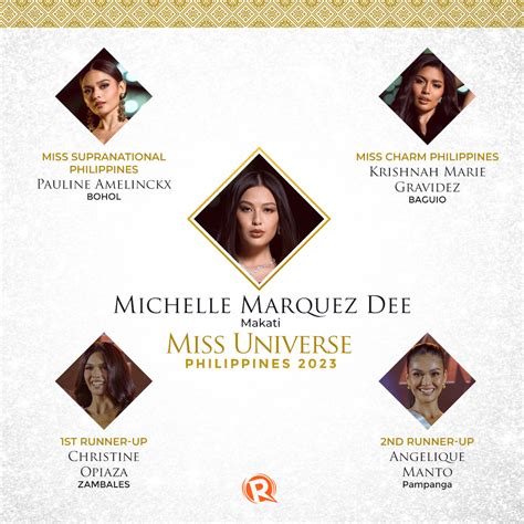 Rappler On Twitter Meet The New Queens 👑 Michelle Marquez Dee Is