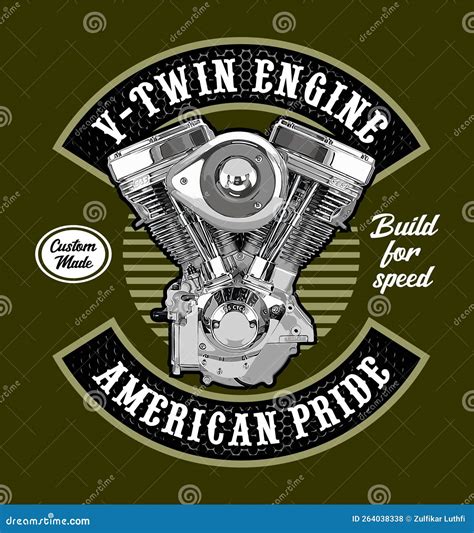 V-twin engine evolution stock vector. Illustration of rider - 264038338