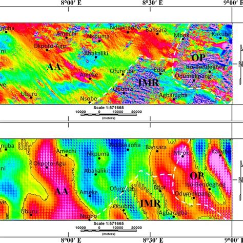 Total Horizontal Derivative Maps Of A Total Magnetic Intensity And B