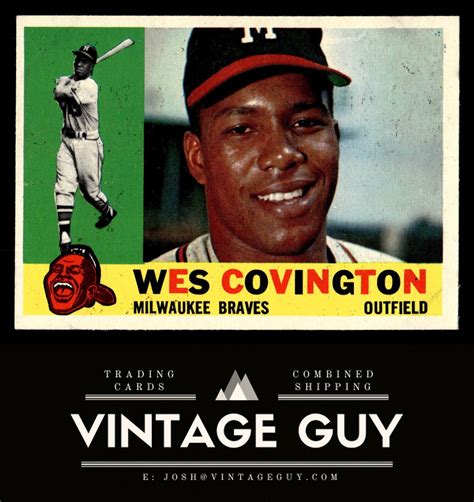 Topps Wes Covington Vintage Milwaukee Braves Baseball Card Ebay