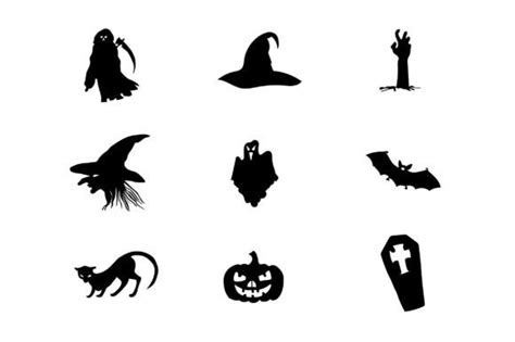 Free Halloween Silhouette Vector Bundle Graphic By Vector King · Creative Fabrica