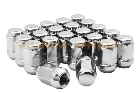 20pc Chrome Bulge Acorn Lug Nuts M12x1 5 Chrome Lug Nuts EBay