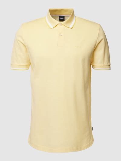 BOSS Poloshirt Mit Label Stitching Modell Parlay Gelb Online Kaufen