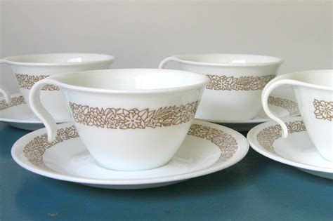 14 Pc Corelle Woodland Brown Dinnerware Set Etsy