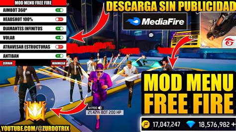 Wow Super Mod Menu Vip Para Free Fire Headshot Diamantes