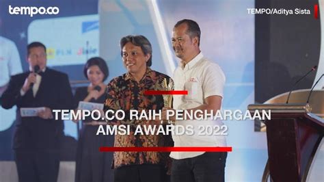 Tempo Co Raih Penghargaan AMSI Awards 2022 Pertumbuhan Konten Terbaik