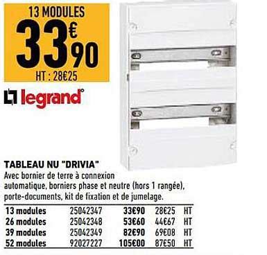 Promo Tableau Nu Drivia Legrand Chez Brico Cash ICatalogue Fr