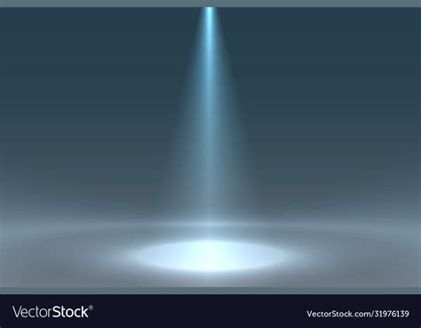 Spotlight Focus From Above On Floor Background Vector Image