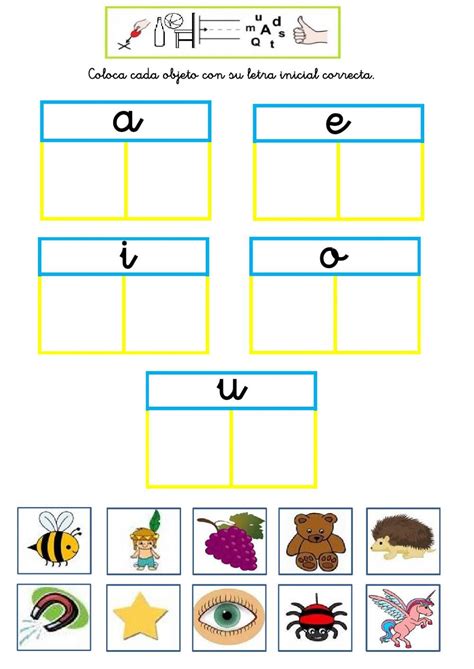 Las Vocales Ficha Interactiva Actividades Ludicas Para Ni Os
