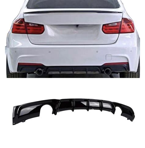 Rear Diffuser Dual Exit Fits Bmw F30 F31 3 Series M Sport Matt