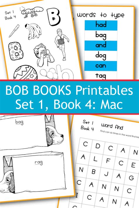 BOB Books Printables for Set 1, Book 4 - Walking by the Way