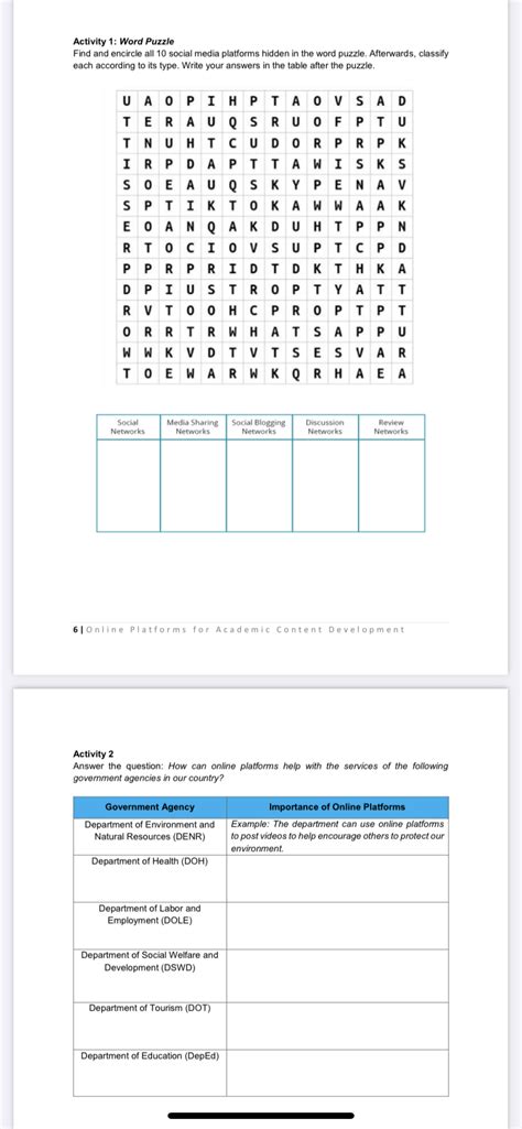 Solved Please Help Me🥺 Activity 1 Word Puzzle Find And Encircle All