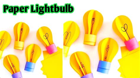 Paper Lightbulb How To Make Paper Light Paper Craft Wall Hanging