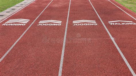 Athletic Running Track For Runningjoggingwalking Stock Image Image