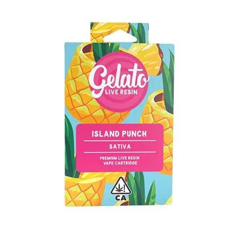 1g Island Punch Live Resin Vape Cartridge Gelato Cane