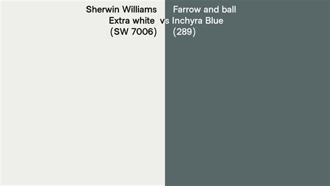 Sherwin Williams Extra White SW 7006 Vs Farrow And Ball Inchyra Blue